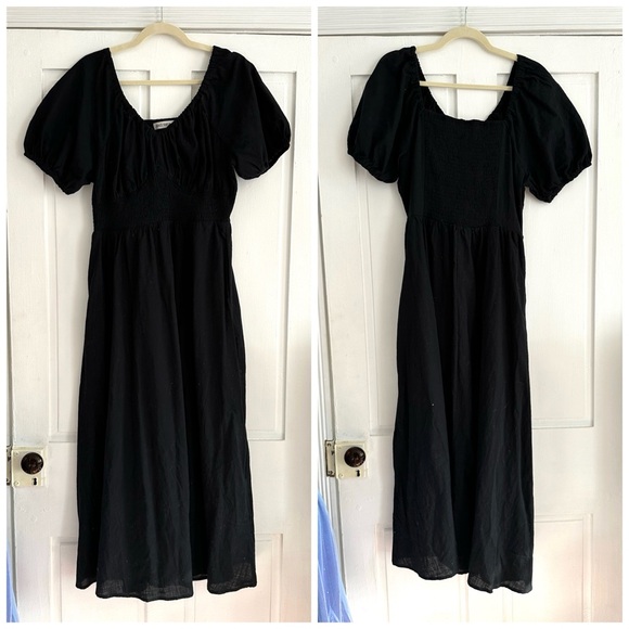 Black Women’s Grace Karin Puff Sleeve Cotton Sun Dress | size Large - Picture 3 of 5
